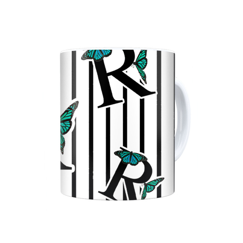 ماگ ترمه طراحان ایده مدل حرف R پروانه ای کد cfp3020