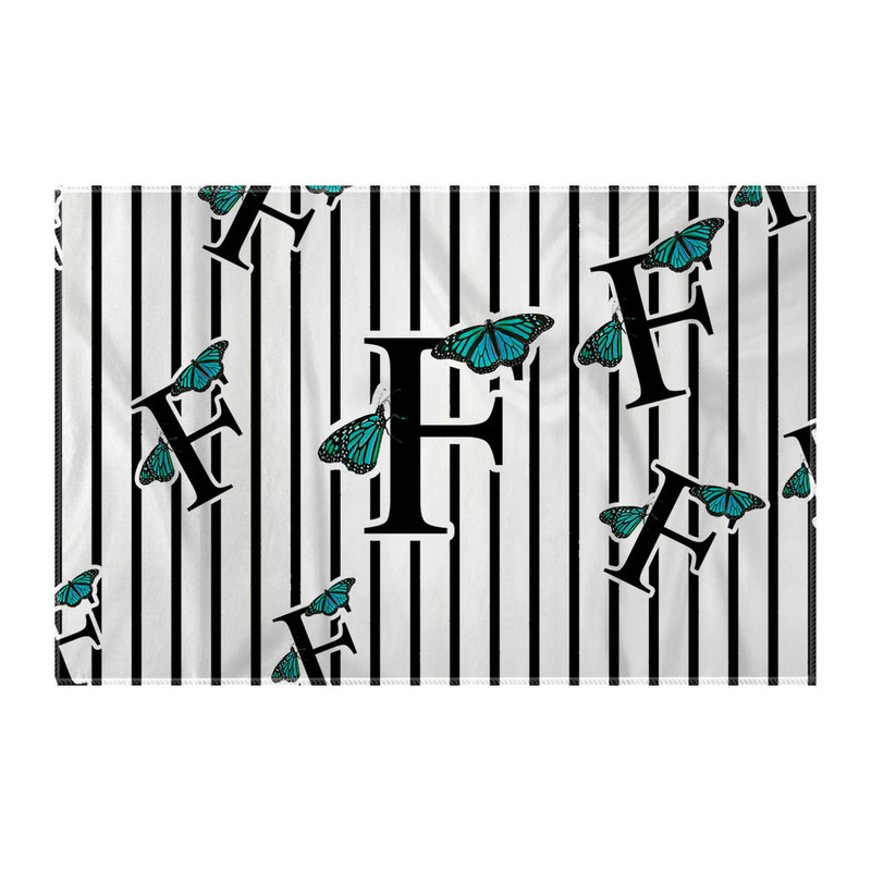 کاغذ کادو ترمه طراحان ایده مدل حرف F  پروانه ای کد cfp3008