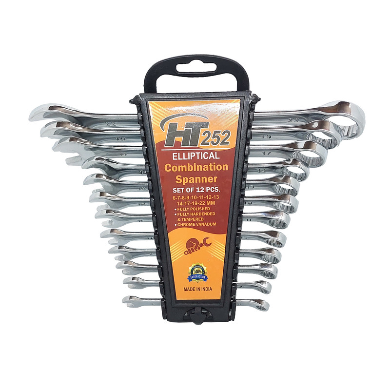  آچار یکسر تخت و یکسر رینگی اچ تی 252 مدل ATR 12  N بسته 12 عددی