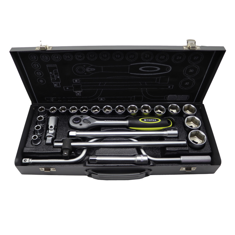 آچار بکس تاپکس مدل YP-1/2INCH-024 مجموعه 24 عددی 