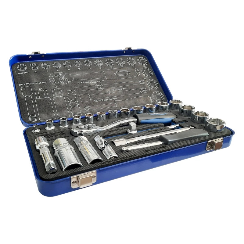 آچار بکس اپکس مدل AJ-APX-1524 مجموعه 24 عددی