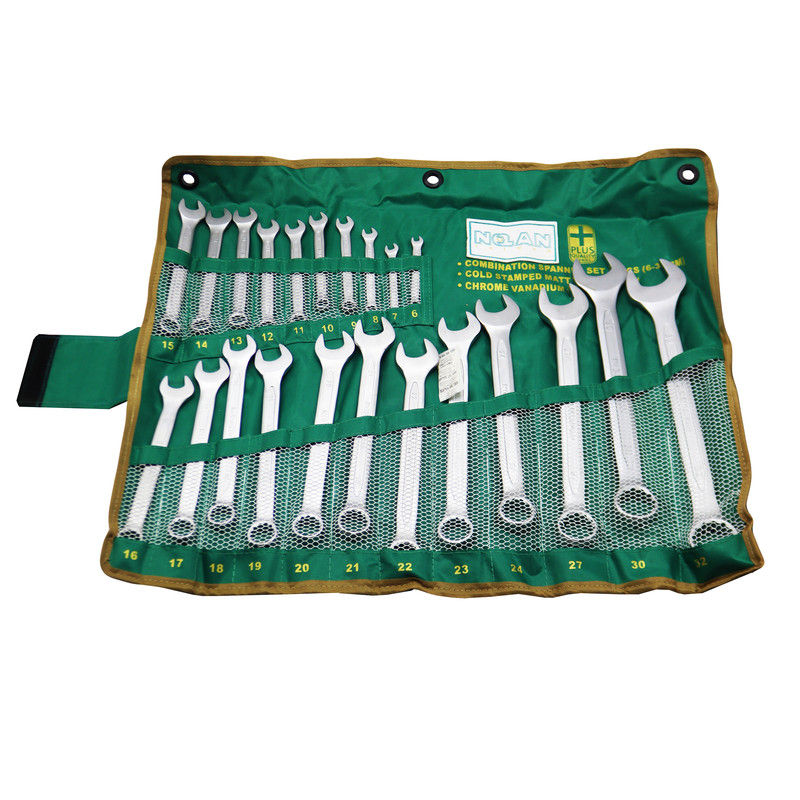 آچار یکسر تخت و یکسر رینگی نولان مدل YP-6-32MM مجموعه 22 عددی 