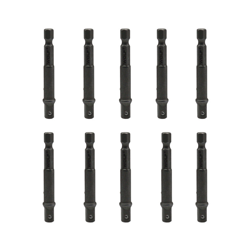 رابط بکس سر دریلی ولف مدل YP-1/4*65MM مجموعه 10 عددی  