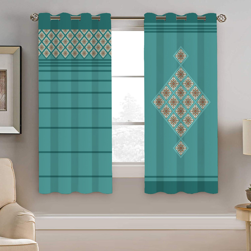 پرده نیروانا طرح سنتی مدل مخمل کد 9043 سایز 140×200 سانتی متر