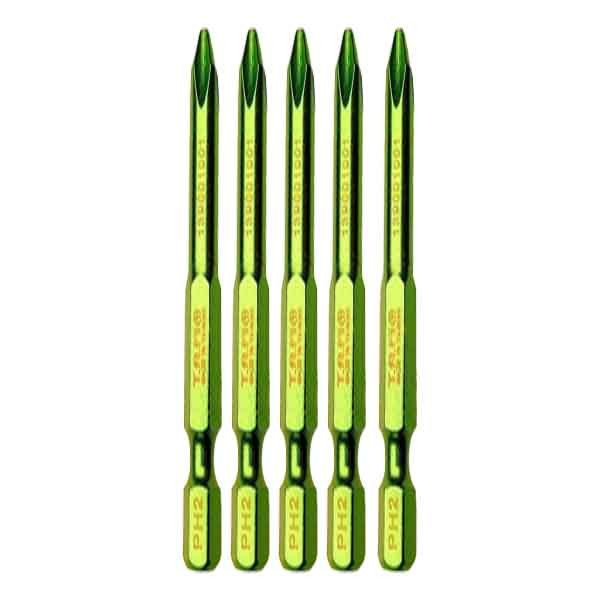 سری پیچ گوشتی چهارسو تام مدل بیت خور کد AJ-PH2*150MM مجموعه 5 عددی