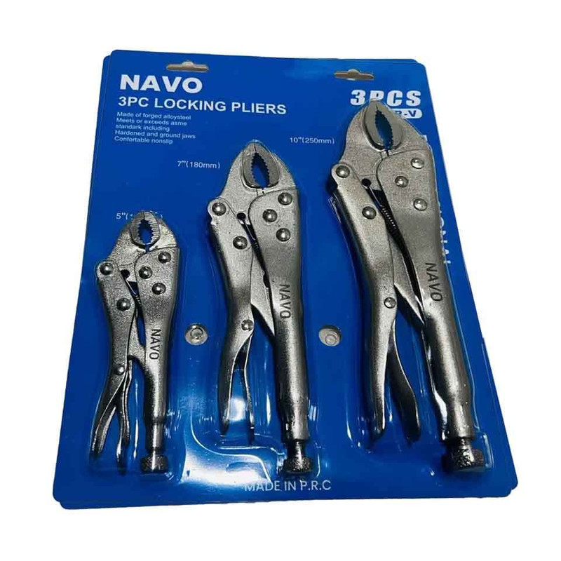 انبر قفلی ناوو مدل AJ-NAVO-3PCS مجموعه 3 عددی