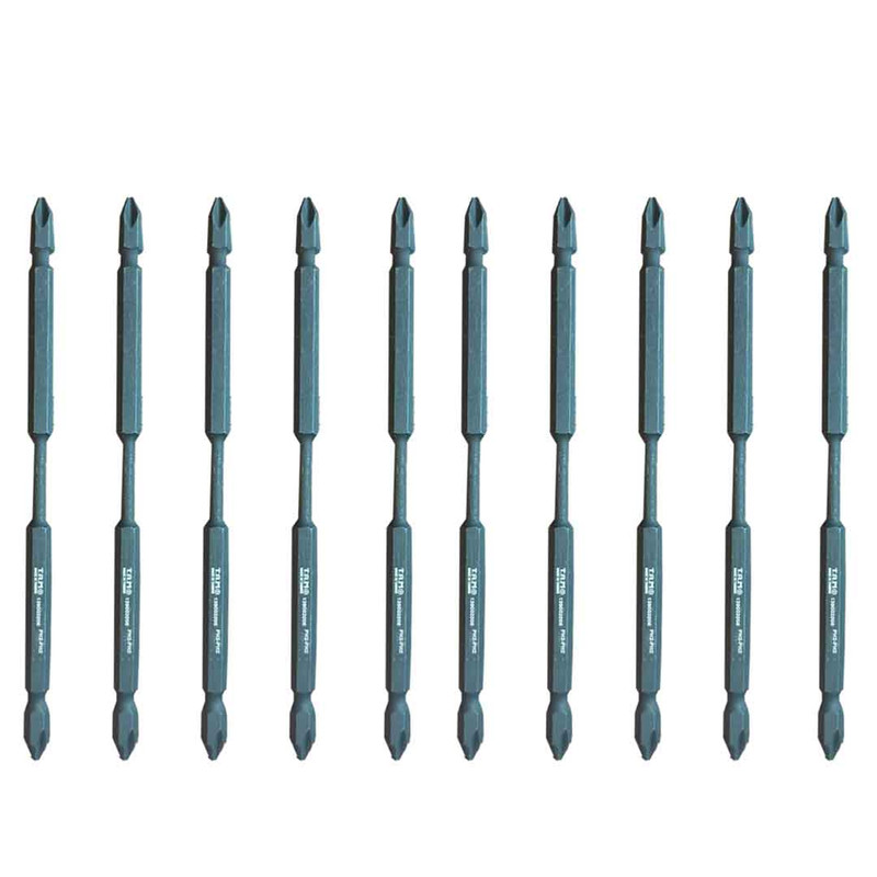 سری پیچ گوشتی دو سر چهار سو تام مدل AJ-PH2*PH2*110MM سایز 11 سانتی متر مجموعه 10 عددی