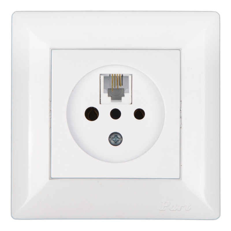 پریز تلفن پارت الکتریک مدل آسمان کد 5071W4028